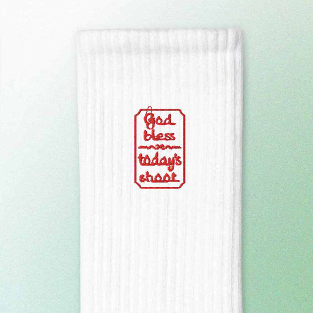 God Bless Today's Shoot Embroidered socks